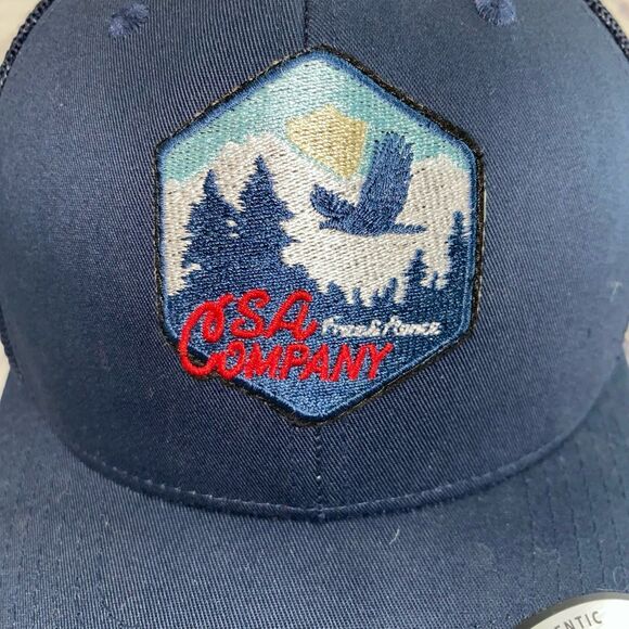 The Classics of Yupoong Cap Hat Unisex Snapback Blue Patch Logo SA Company Cap - Picture 2 of 8